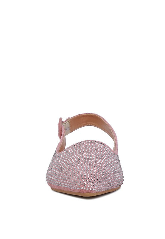 Jarisa Rhinestones Embellished Slingback Mules