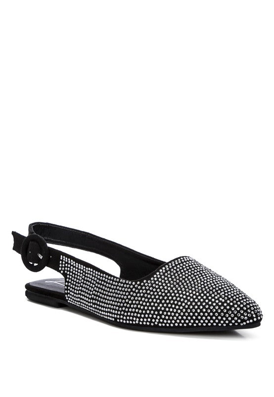 Jarisa Rhinestones Embellished Slingback Mules