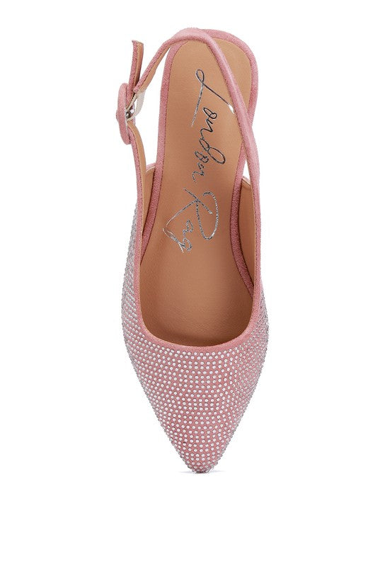 Jarisa Rhinestones Embellished Slingback Mules